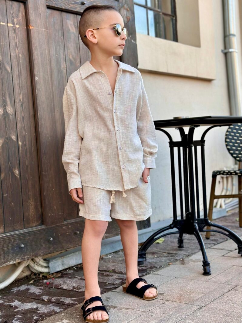 חליפת פשתן אבן